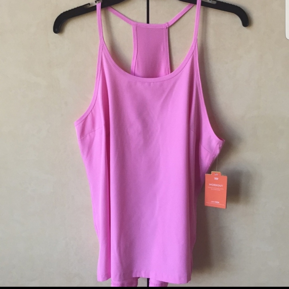 2/$10 PINK WORKOUT TOP! NEW WITH TAGS!